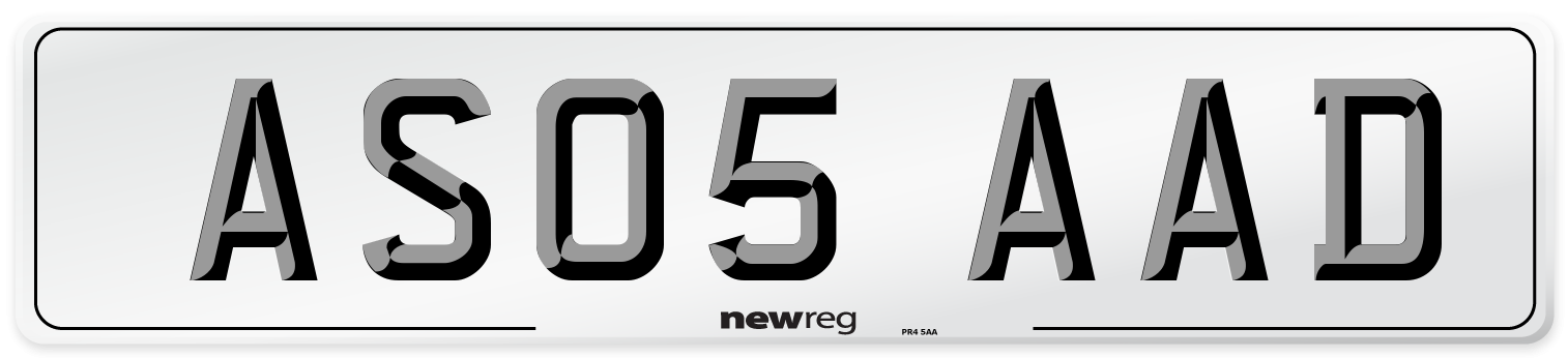 AS05 AAD Number Plate from New Reg